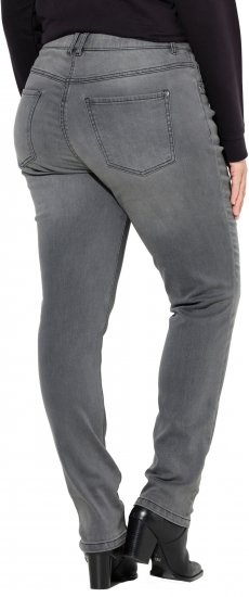 Ulla Popken Rivet Studded Stretch Fit Jeans Grey Denim - Naisten farkut ja housut isot koot - 