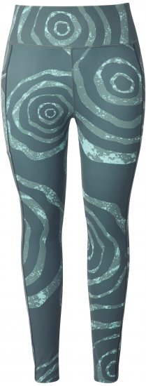 Ulla Popken Quick Drying Ripple Print Sport Leggings Black - Naisten farkut ja housut isot koot - 