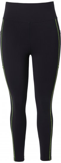 Ulla Popken Neon Seam Quick Drying Performance Leggings Black - Naisten farkut ja housut isot koot - 