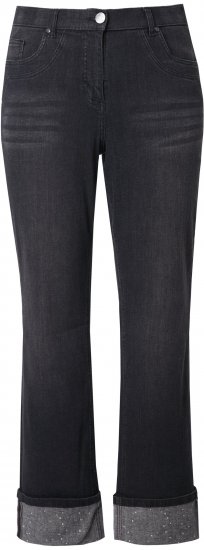 Ulla Popken Rhinestone Studded Jeans Grey - Naisten farkut ja housut isot koot - 