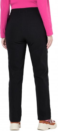 Ulla Popken Bengaline Elastic Waist Pants Black - Naisten farkut ja housut isot koot - 