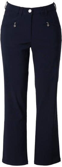 Ulla Popken Bengaline Elastic Waist Pants Navy - Naisten farkut ja housut isot koot - 