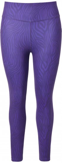 Ulla Popken Neon Zebra Print Performance Leggings Purple - Naisten farkut ja housut isot koot - 