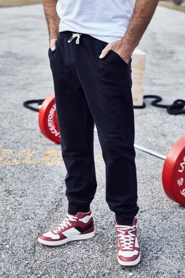 JP1880 Sweatpants Modern Fit Lightweight Black - MIESTEN VAATTEET MT-6XLT - Pitkien miesten vaatteet