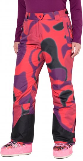 Ulla Popken Hyprar Ski Pants Waterproof Velcro Closure Shaped Knees Berry Pink - Farkut & Housut Isoissa Koissa – Plus Size - 