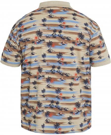 North Latitude 61133 All-Over Painettu Pikeepaita Hiekka - Pikeepaidat - Miesten isot pikeepaidat