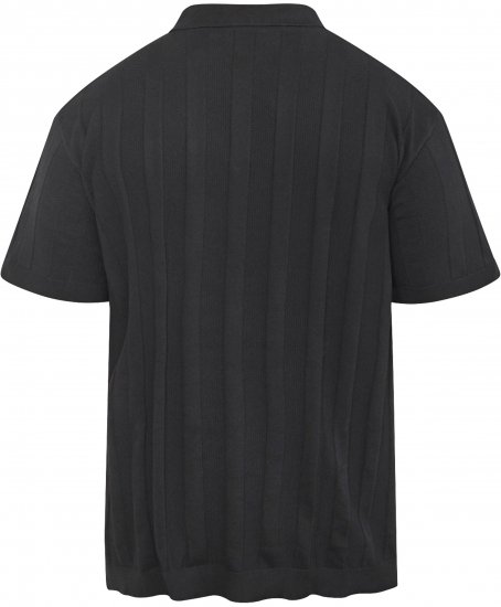 North Latitude 61329 Neulottu Lyhythihainen Poolopaita Musta - Pikeepaidat - Miesten isot pikeepaidat