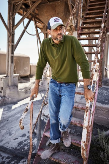 JP1880 Polo Shirt Basic Long Sleeve Pique Moss Green - Pikeepaidat - Miesten isot pikeepaidat