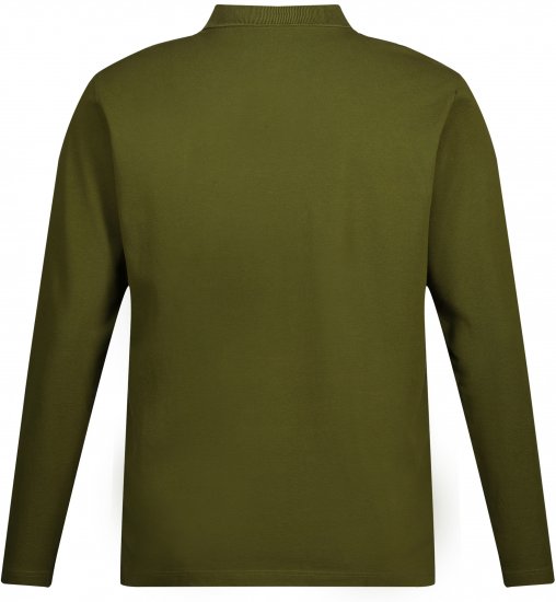 JP1880 Polo Shirt Basic Long Sleeve Pique Moss Green - Pikeepaidat - Miesten isot pikeepaidat