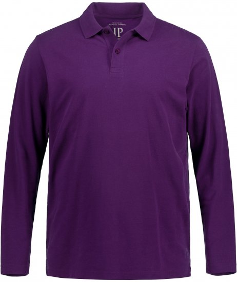 JP1880 Polo Shirt Long Sleeve Pique Purple - Pikeepaidat - Miesten isot pikeepaidat