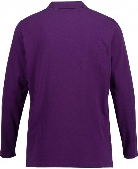 JP1880 Polo Shirt Long Sleeve Pique Purple - Pikeepaidat - Miesten isot pikeepaidat