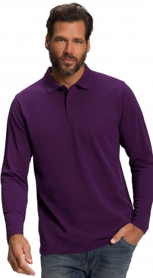 JP1880 Polo Shirt Long Sleeve Pique Purple - Pikeepaidat - Miesten isot pikeepaidat