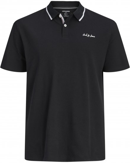 Jack & Jones Blaze Short Sleeve Polo Black - Pikeepaidat - Miesten isot pikeepaidat