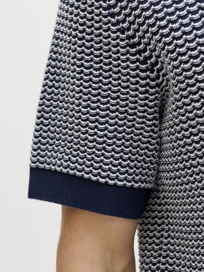 Jack & Jones Blukingsley Knitted Short Sleeve Polo Navy - Kauluspaidat - Miesten isot kauluspaidat 2XL – 8XL