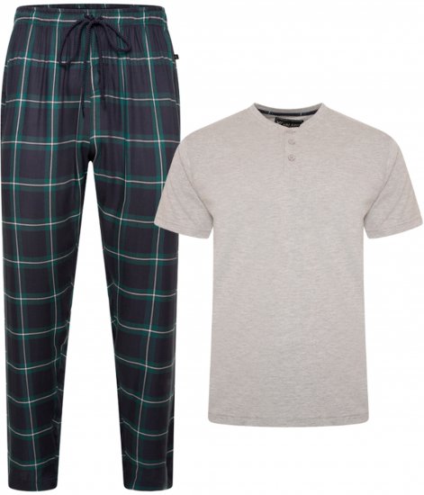Kam Jeans 896 Lounge Pants and T-Shirt Set Navy/Grey - Pyjama/Loungewear - Miesten Pyjamat Isot Koot