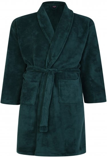 Espionage PJ068 Plain Fleece Gown Navy - Kylpytakit/aamutakit/pyyhkeet - Miesten kylpytakit isot koot