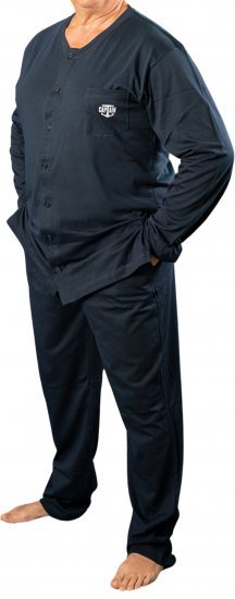 20 Nodi Tramontana Long Pajamas with Buttons Pockets and Side Slits - Alusvaatteet & uimavaatteet - Miesten Isot alusvaatteet 