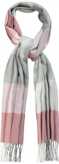 Ulla Popken Woven Check Print Scarf Dark Pink - Asusteet - 