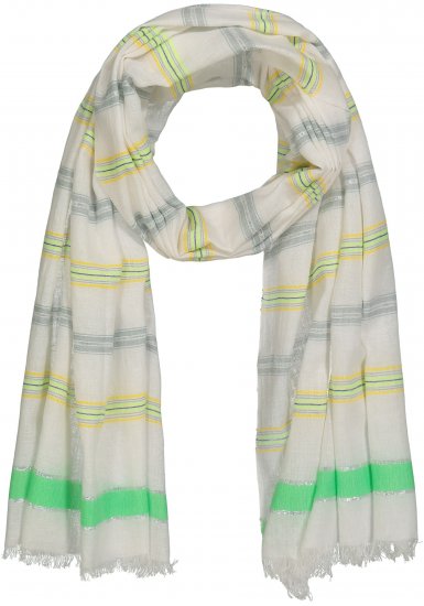 Ulla Popken Glitter Effect Scarf Lime - Asusteet - 