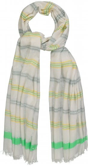 Ulla Popken Glitter Effect Scarf Lime - Asusteet - 