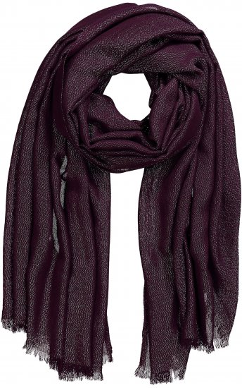 Ulla Popken Metallic Shimmer Scarf Red - Naisten asusteet isot koot - 