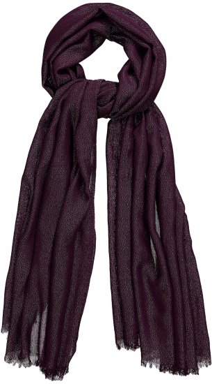 Ulla Popken Metallic Shimmer Scarf Red - Naisten asusteet isot koot - 
