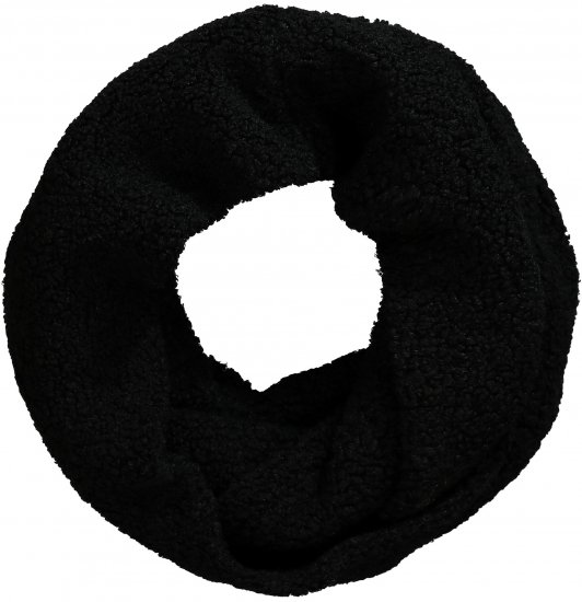 Ulla Popken Teddy Fleece Infinity Scarf Black - Asusteet - 