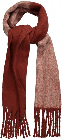 Ulla Popken Fringed Edge Boucle Scarf Orange - Asusteet - 