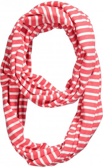 Ulla Popken Striped Infinity Scarf Light Pink - Naisten asusteet isot koot - 