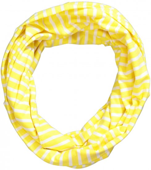Ulla Popken Striped Infinity Scarf Lemon Yellow - Naisten asusteet isot koot - 