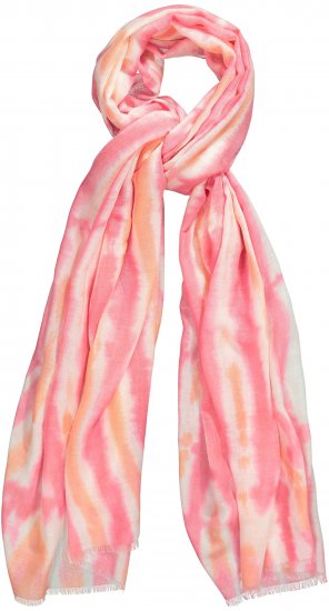 Ulla Popken Tie Dye Striped Scarf Magenta Pink - Naisten asusteet isot koot - 