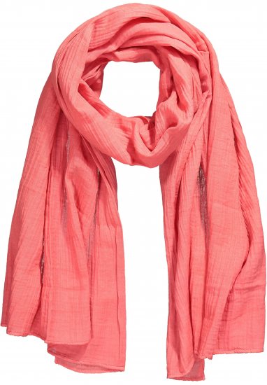 Ulla Popken Muslin Scarf Dark Coral - Naisten asusteet isot koot - 