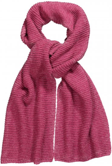 Ulla Popken Garter Stitch Knit Scarf Pink - Naisten asusteet isot koot - 