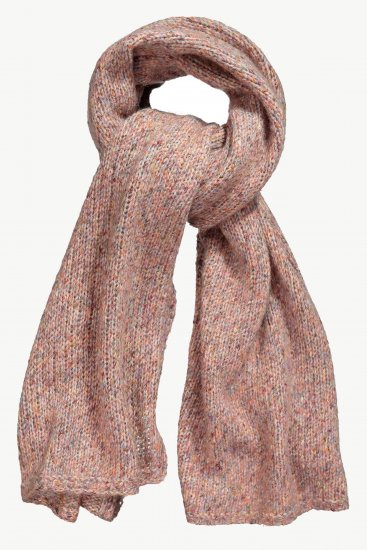 Ulla Popken Heather Knit Wool Blend Scarf Dark Pink - Asusteet - 