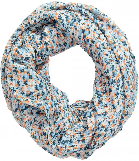 Ulla Popken Ditsy Floral Infinity Scarf Off-White - Naisten asusteet isot koot - 