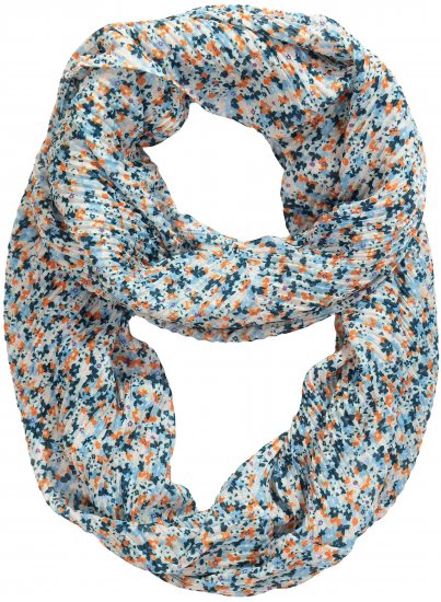 Ulla Popken Ditsy Floral Infinity Scarf Off-White - Naisten asusteet isot koot - 