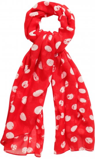 Ulla Popken Polka Dot Scarf Neon Red - Asusteet - 
