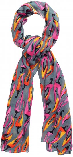 Ulla Popken Pepper Print Scarf Coral - Asusteet - 