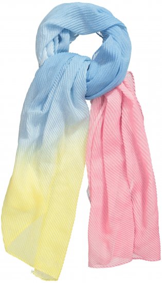 Ulla Popken Pleated Color Gradient Scarf Light Blue - Asusteet - 