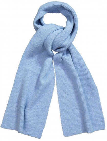 Ulla Popken Ribbed Knit Scarf Blue - Asusteet - 