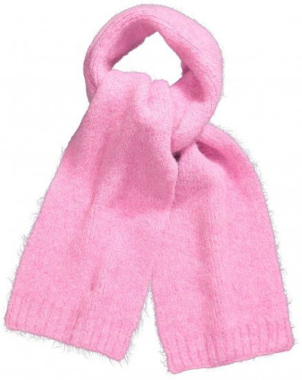 Ulla Popken Ribbed Knit Scarf Dark Pink - Naisten asusteet isot koot - 
