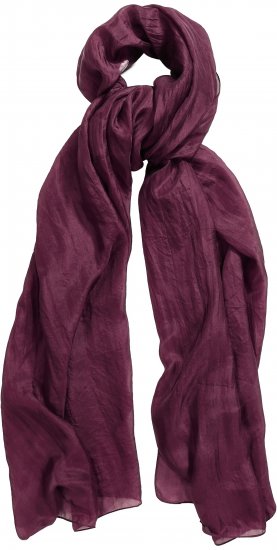 Ulla Popken Silk Scarf Aubergine - Naisten asusteet isot koot - 