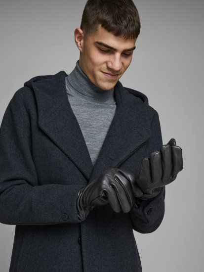 Jack & Jones Montana Leather Gloves Black - Asusteet - 