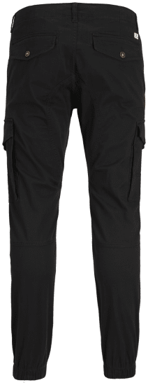 Jack & Jones Paul Flake Cargo Pants Black - Farkut ja housut - Miesten isot farkut ja isot housut W40-W70