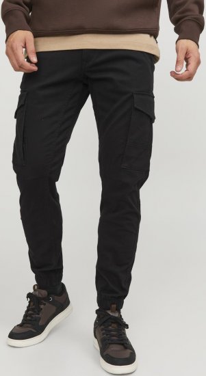 Jack & Jones Paul Flake Cargo Pants Black - Farkut ja housut - Miesten isot farkut ja isot housut W40-W70