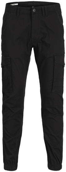 Jack & Jones Paul Flake Cargo Pants Black - Farkut ja housut - Miesten isot farkut ja isot housut W40-W70