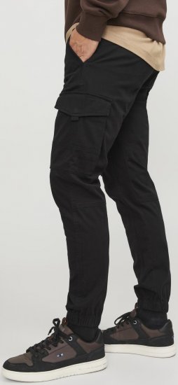 Jack & Jones Paul Flake Cargo Pants Black - Farkut ja housut - Miesten isot farkut ja isot housut W40-W70
