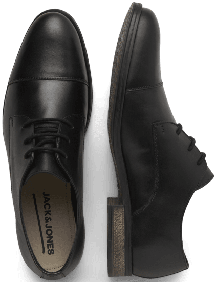 Jack & Jones Raymond Leather Shoes Anthracite - Miesten Kengät 40-52 - 