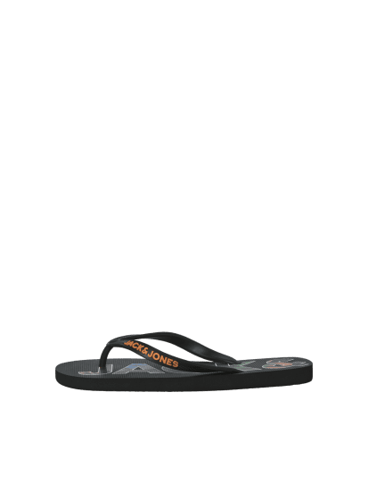 Jack & Jones Logo Palm Print Flip Flop Slippers Anthracite - Miesten Kengät 40-52 - 
