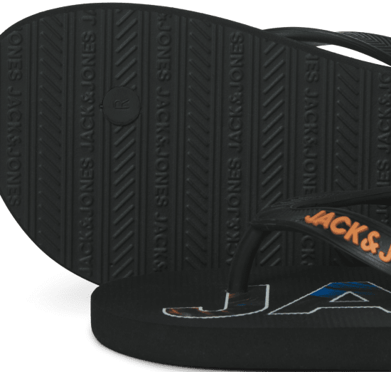 Jack & Jones Logo Palm Print Flip Flop Slippers Anthracite - Miesten Kengät 40-52 - 